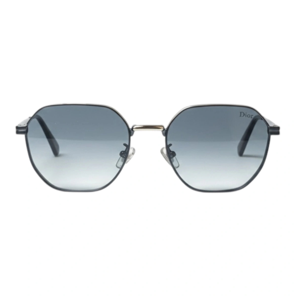 The 'Horizon' Geometric Sunglasses | Gunmetal & Blue Fade | UV400