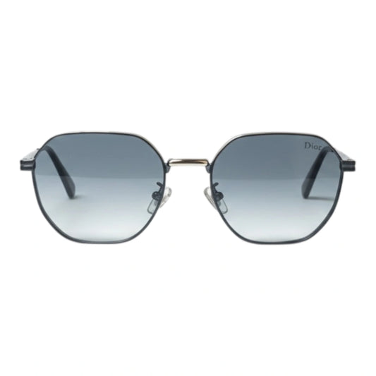 The 'Horizon' Geometric Sunglasses | Gunmetal & Blue Fade | UV400