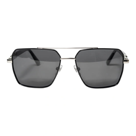 The Sovereign Geometric Sunglasses | Onyx Black & Marble