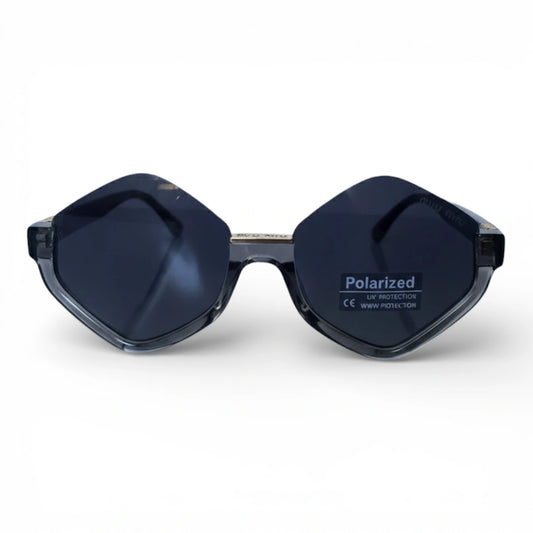 The ‘Apex’ Geometric Sunglasses | Smoke Crystal | Polarized