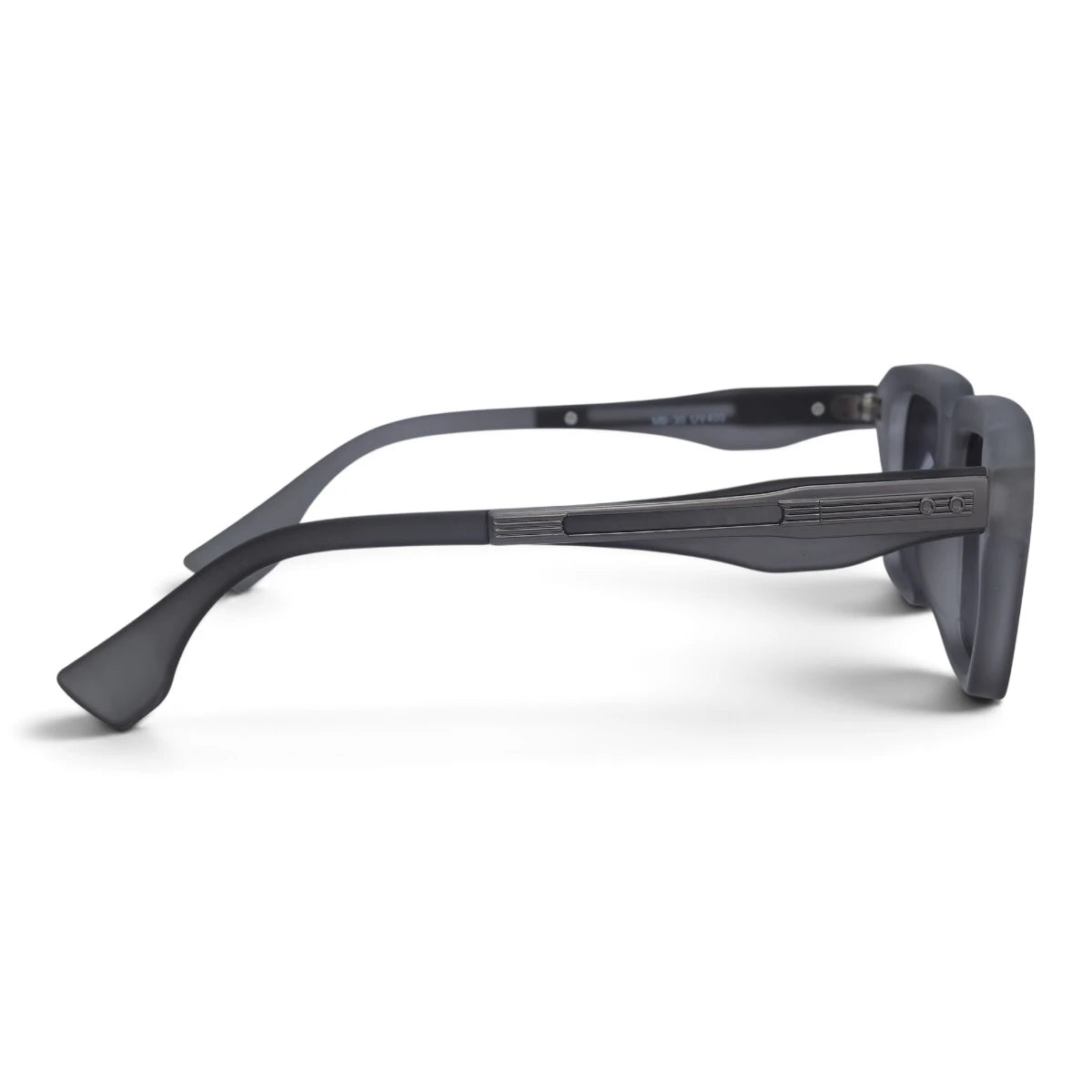 U&EYE The Caspian square polarized sunglasses in Smoke Gray / Violet-Blue Gradient — side view