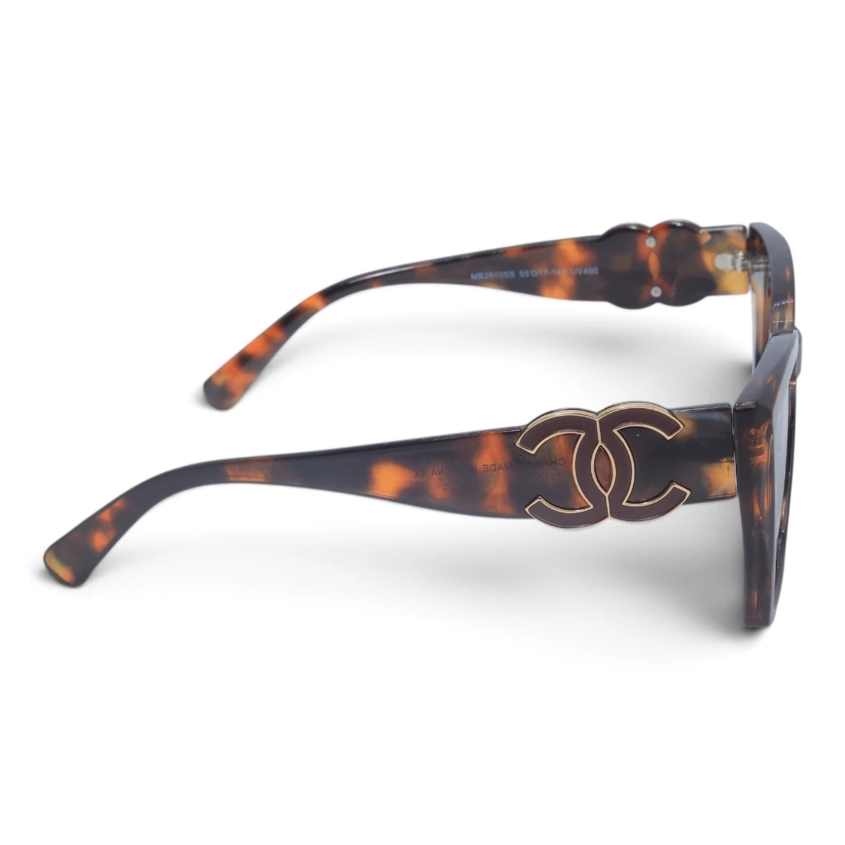 U&EYE The Marais cat-eye sunglasses in Classic Tortoise / Brown Gradient — side view
