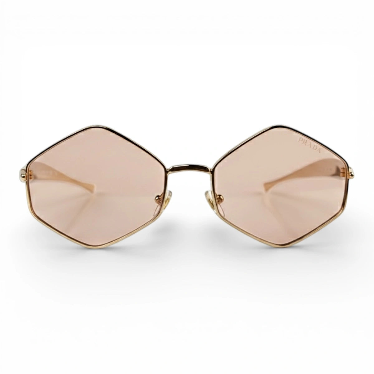 The ‘Prism’ Hexagonal Sunglasses | Rose / Gold