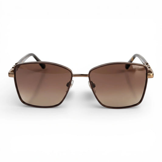 The ‘Regent’ Geometric Sunglasses | Textured Bronze / Gradient Brown