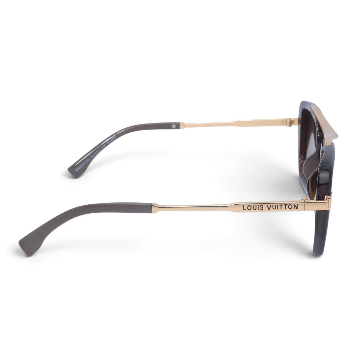 U&EYE The Veloria oversized square sunglasses in Brown-Gold / Brown Gradient — side view