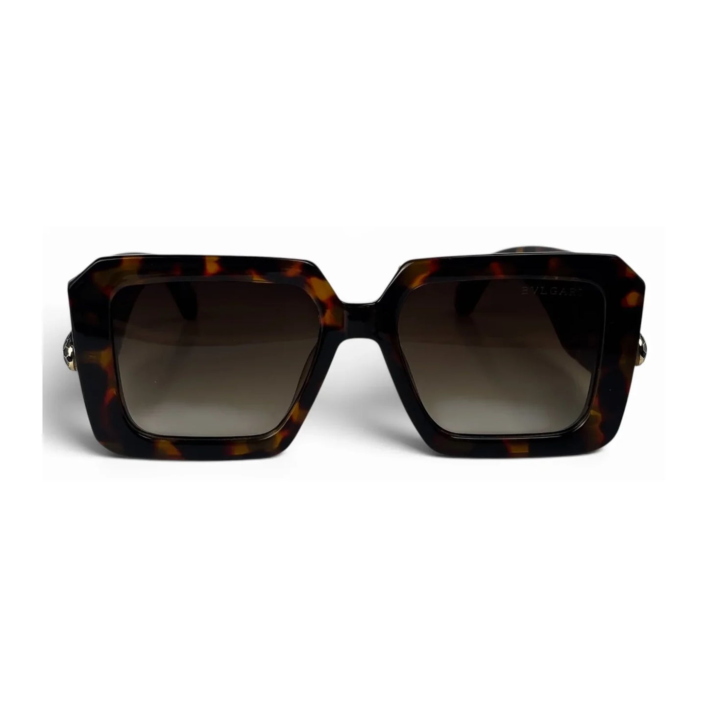 U&Eye The Vesper shield-square sunglasses with classic tortoise frame and brown gradient lens, front view