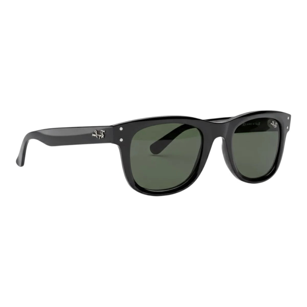 The 'Prestige' Bold Square Sunglasses | Black & G-15 Green