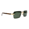 The 'Vanguard' Rimless Square Sunglasses | Tortoise & Olive