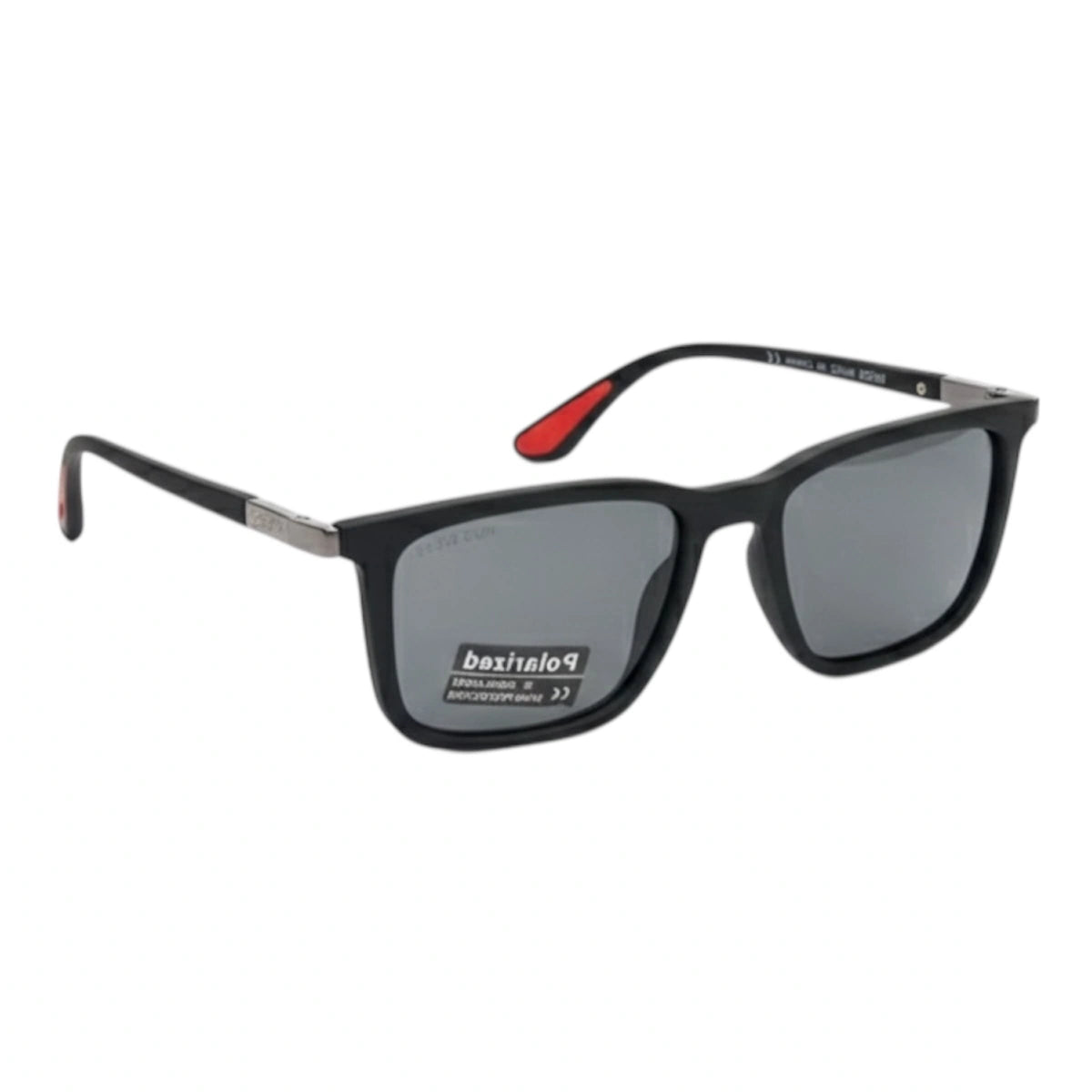 The Pharaoh Flat-Top Sunglasses | Obsidian Black mirrored right-facing angle