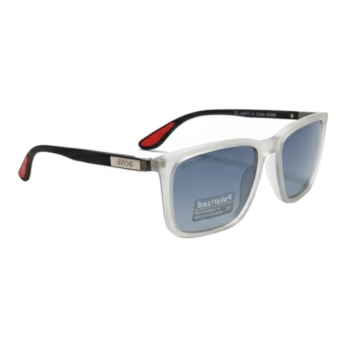 The Pharaoh Flat-Top Sunglasses | Deep Sea Azure mirrored right-facing angle