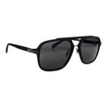 The ‘Commander’ Aviator Sunglasses | Matte Black / Solid Grey