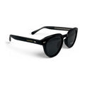 The ‘Nomad’ Keyhole Round Sunglasses | Polished Black / Dark Grey | Polarized