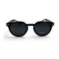 The ‘Nomad’ Keyhole Round Sunglasses | Polished Black / Dark Grey | Polarized