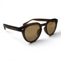 The ‘Nomad’ Keyhole Round Sunglasses | Crystal Brown / Bronze | Polarized