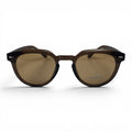 The ‘Nomad’ Keyhole Round Sunglasses | Crystal Brown / Bronze | Polarized