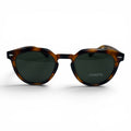 The ‘Nomad’ Keyhole Round Sunglasses | Classic Tortoise / Dark Green | Polarized