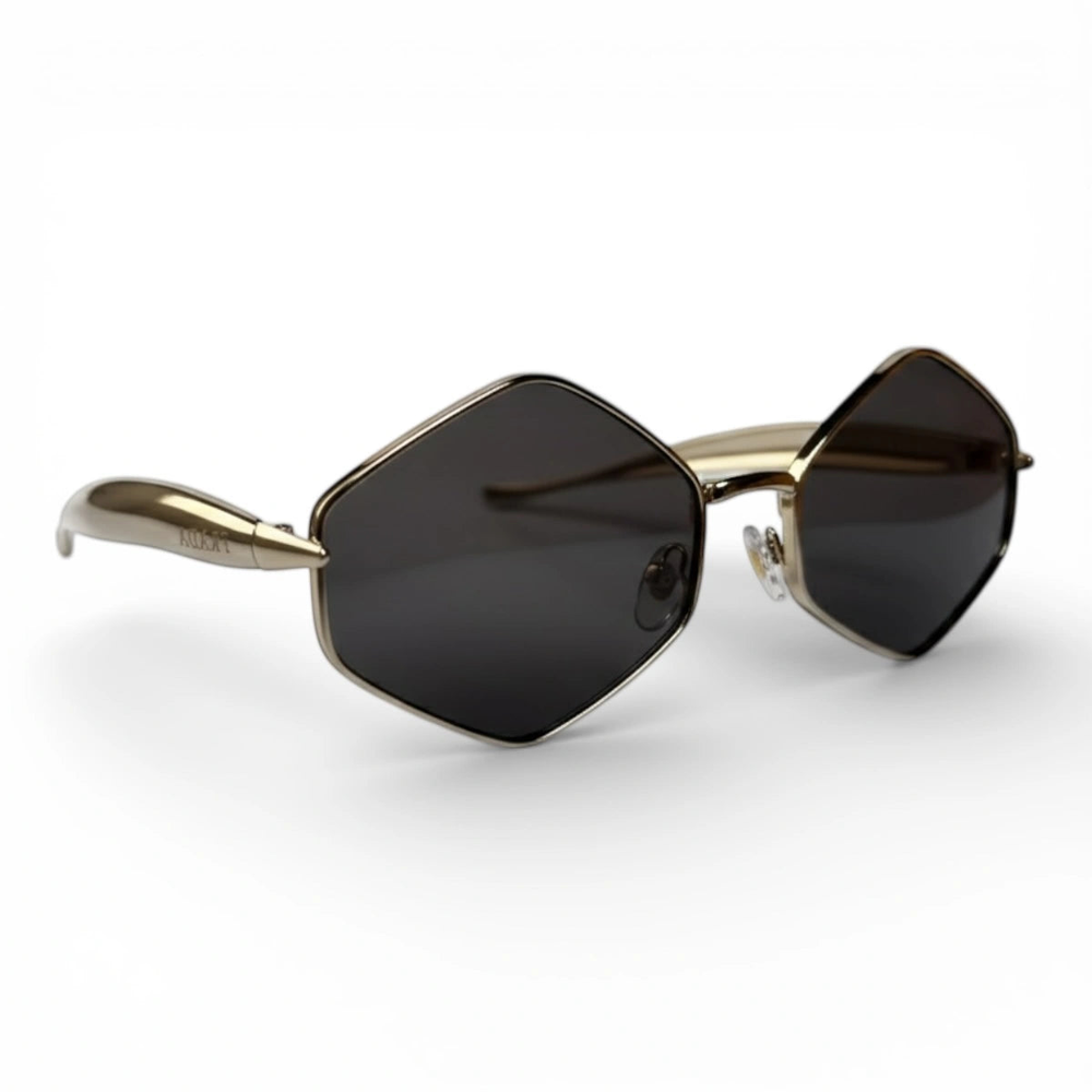 The ‘Prism’ Hexagonal Sunglasses | Smoke / Silver