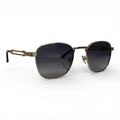 The ‘Mounir’ Rectangle Sunglasses | Gold & Dark