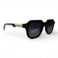 The ‘Magnus’ Rectangle Sunglasses | Onyx Crystal