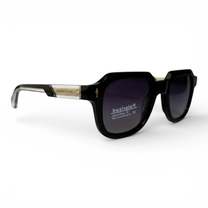 The ‘Magnus’ Rectangle Sunglasses | Onyx Crystal