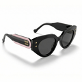 The ‘Muse’ Geometric Sunglasses | Black & Pink