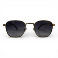 The ‘Mounir’ Rectangle Sunglasses | Gold & Dark