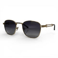 The ‘Mounir’ Rectangle Sunglasses | Gold & Dark