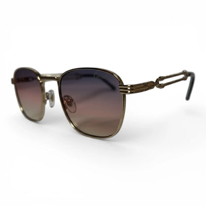 The ‘Mounir’ Rectangle Sunglasses | Gradient pink & Gold