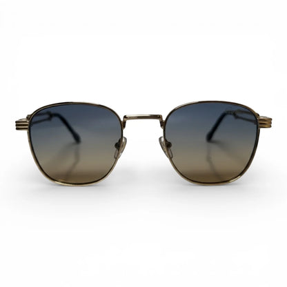The ‘Mounir’ Rectangle Sunglasses | Gradient blue & Gold