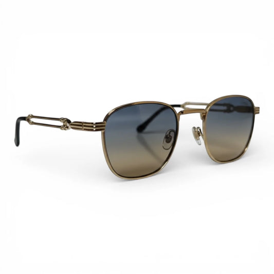 The ‘Mounir’ Rectangle Sunglasses | Gradient blue & Gold