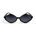 The ‘Apex’ Compact Semi-Rimless Geometric Sunglasses | Amber & Black | Polarized
