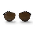 The ‘Phantom’ Rimless Aviator Sunglasses | Espresso Brown