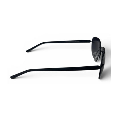 The Phantom rimless aviator sunglasses in Slate Gradient & Gold, side profile view