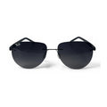 The ‘Phantom’ Rimless Aviator Sunglasses | Stealth Black