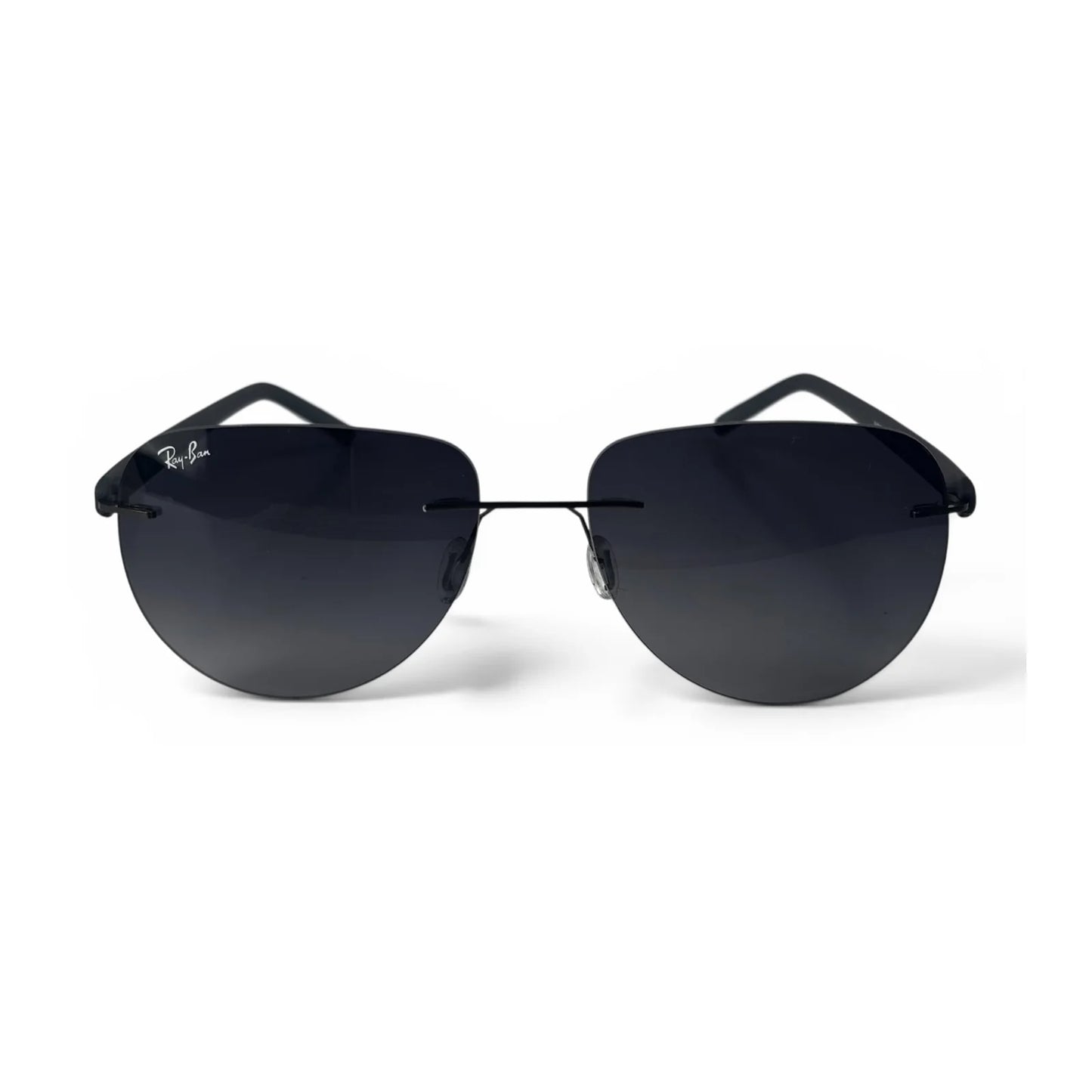 The ‘Phantom’ Rimless Aviator Sunglasses | Stealth Black
