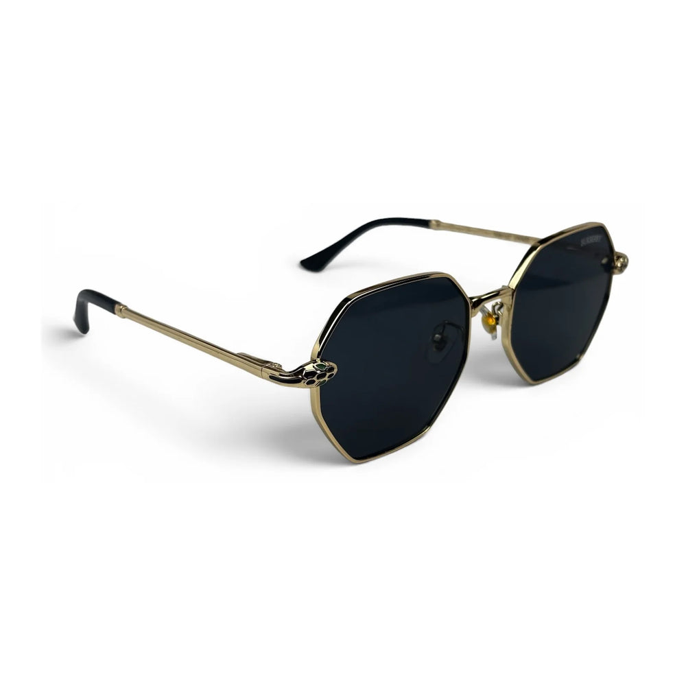 The ‘Facet’ Geometric Sunglasses | Gold / Black