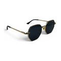 The ‘Facet’ Geometric Sunglasses | Gold / Black