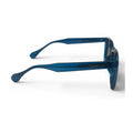 The ‘Veyra’ Bold Rectangle Sunglasses | Transparent Blue & Dark Gray