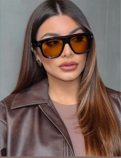 نظارات شمسية بتصميم "ليجاسي" المميز على شكل حرف T | أسود | حماية من الأشعة فوق البنفسجية 400