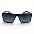 The ‘Axiom’ Rectangle Sunglasses | Black Dark Gray