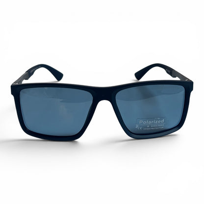 The ‘Axiom’ Rectangle Sunglasses | Navy Blue