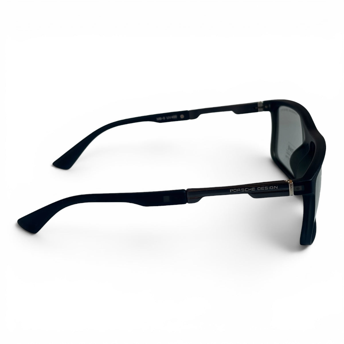 The ‘Axiom’ Rectangle Sunglasses | Light Black