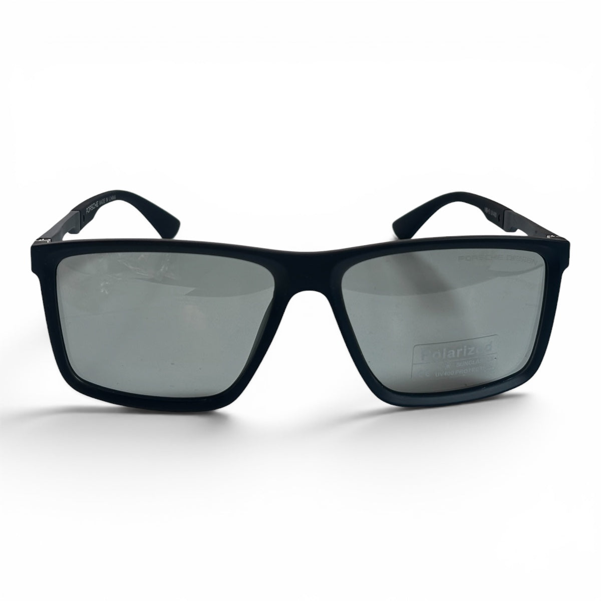 The ‘Axiom’ Rectangle Sunglasses | Light Black