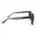 The ‘Veyra’ Bold Rectangle Sunglasses | Clear & Brown