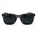 The ‘Veyra’ Bold Rectangle Sunglasses | Charcoal & Dark Gray