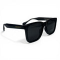 The ‘Veyra’ Bold Rectangle Sunglasses | Black & Dark Gray