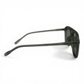 The ‘Kairo’ Keyhole Rectangle Sunglasses | Olive Transparent & Green Gray