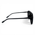 The ‘Kairo’ Keyhole Rectangle Sunglasses | Black & Dark Gray