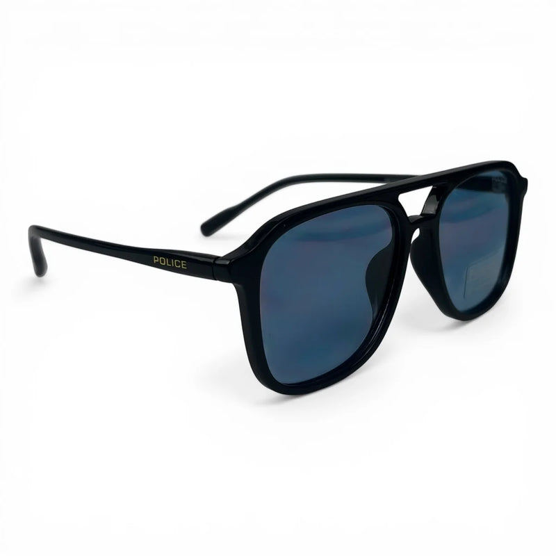 The ‘Kairo’ Keyhole Rectangle Sunglasses | Black & Blue Gradient