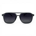 The ‘Kairo’ Keyhole Rectangle Sunglasses | Transparent Gray & Purple Gradient